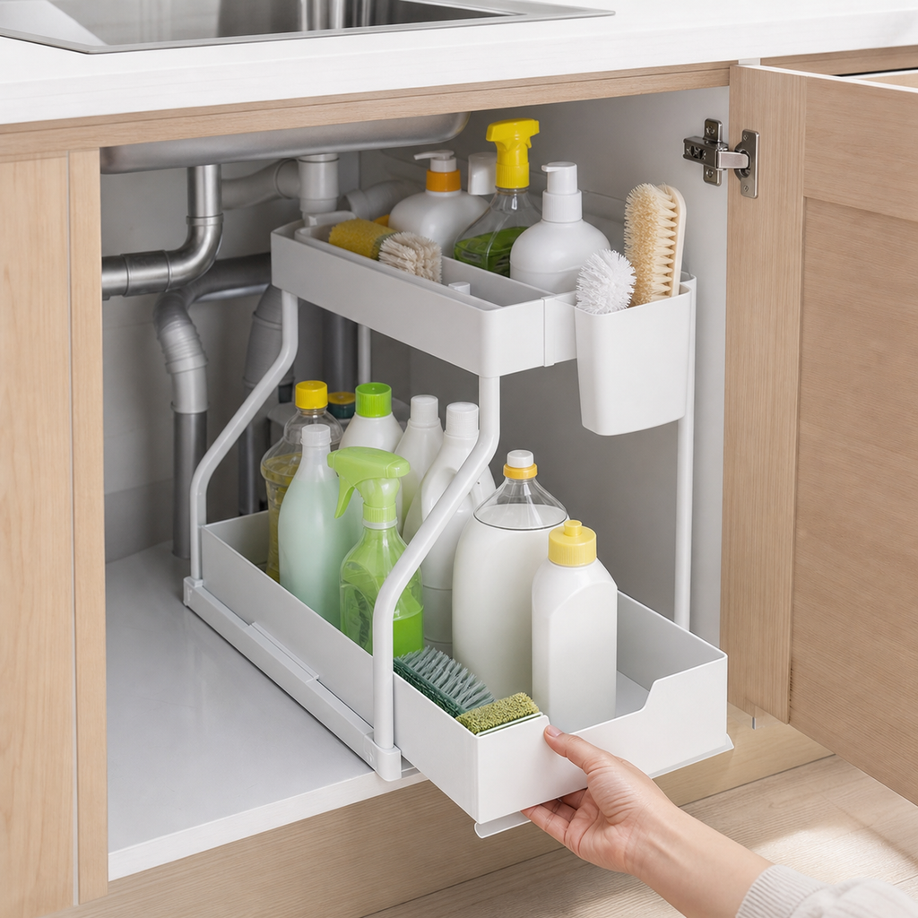 Two-Tier Pull-Out Under-Sink Organizer