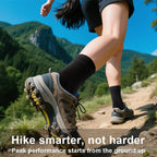 Ankle support sleeves worn during outdoor walking