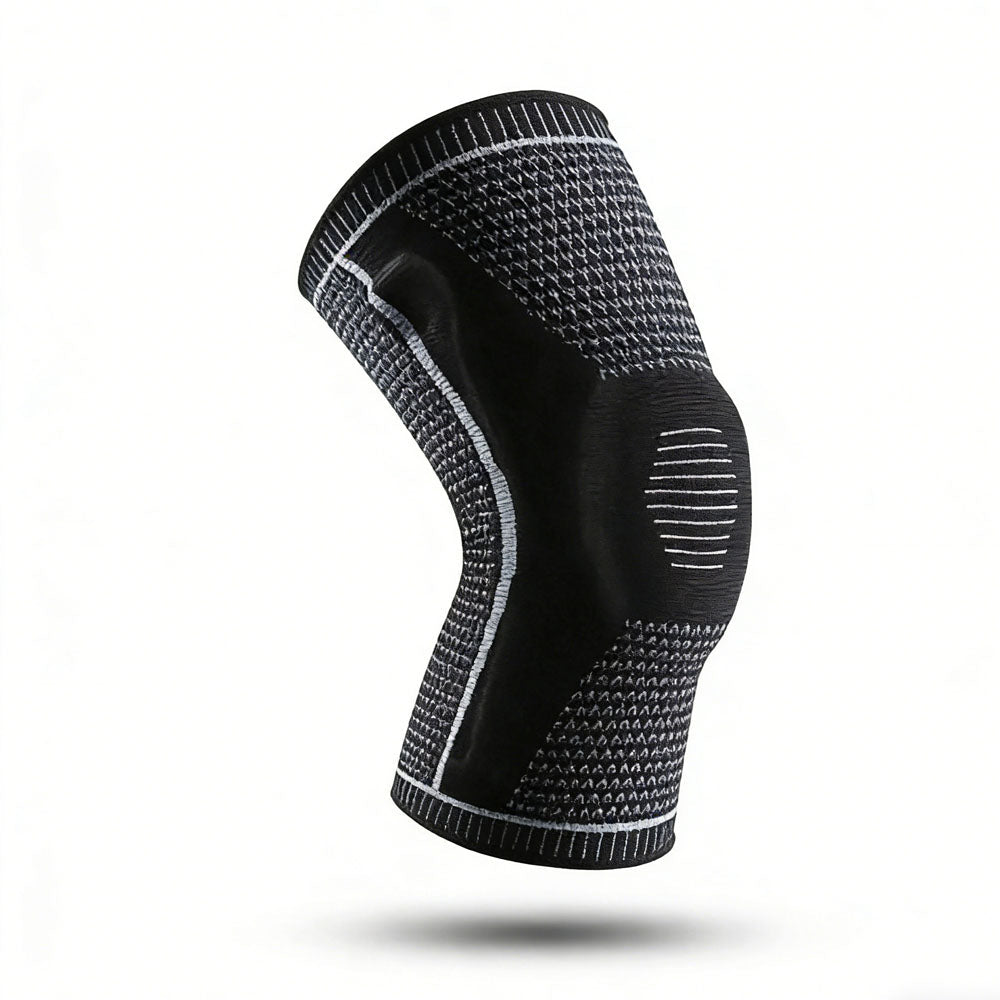 Exact black knit compression knee support sleeve