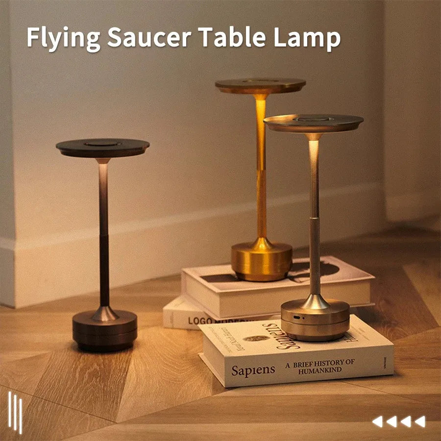 Wireless rechargeable bedside touch lamp
