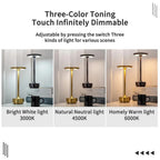 Touch lamp creating candle-like ambient light