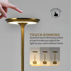 Rechargeable table lamp finish options