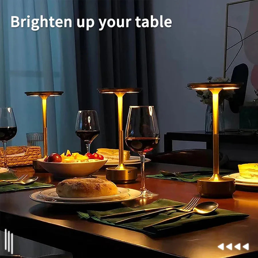 Bedside touch lamp brightness control