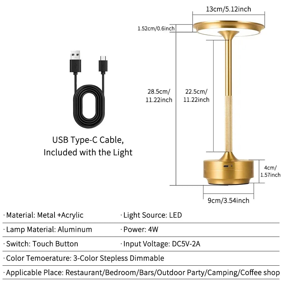 Gold black and silver bedside lamp options