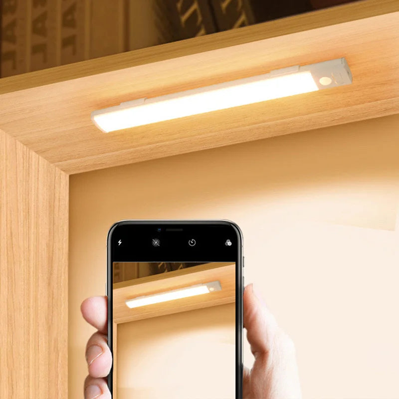 White wireless LED cabinet light