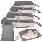 Compression packing cube travel organizer set