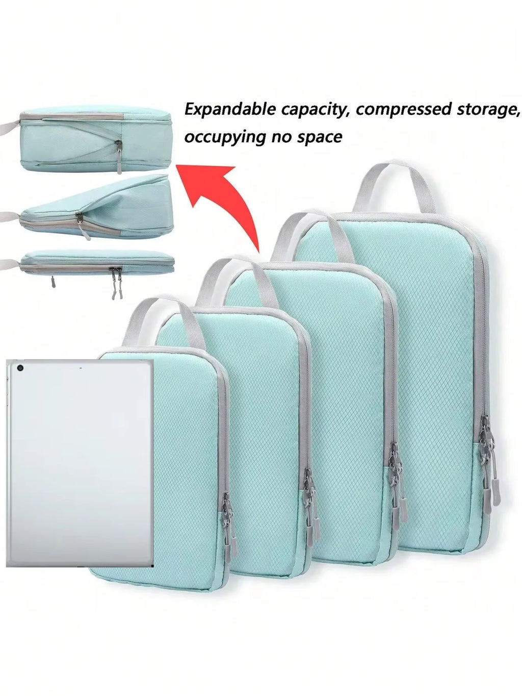 Multiple sizes of compression packing cubes