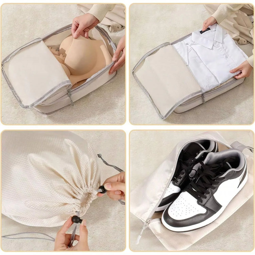 Compression packing cubes in color options