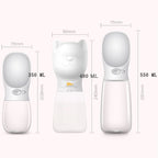 Pet travel water bottle color options