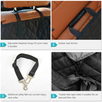 Foldable pet car seat cover for travel