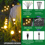 Decorative solar stake light during evening