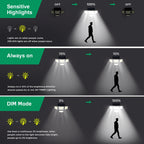 Solar motion light installation example