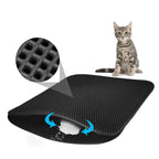 Double-layer cat litter mat