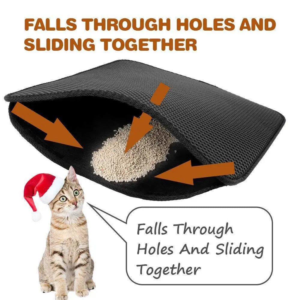 Honeycomb top layer trapping loose cat litter