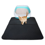 Black and gray cat litter mat options