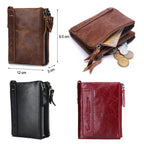 Men's leather wallet color options