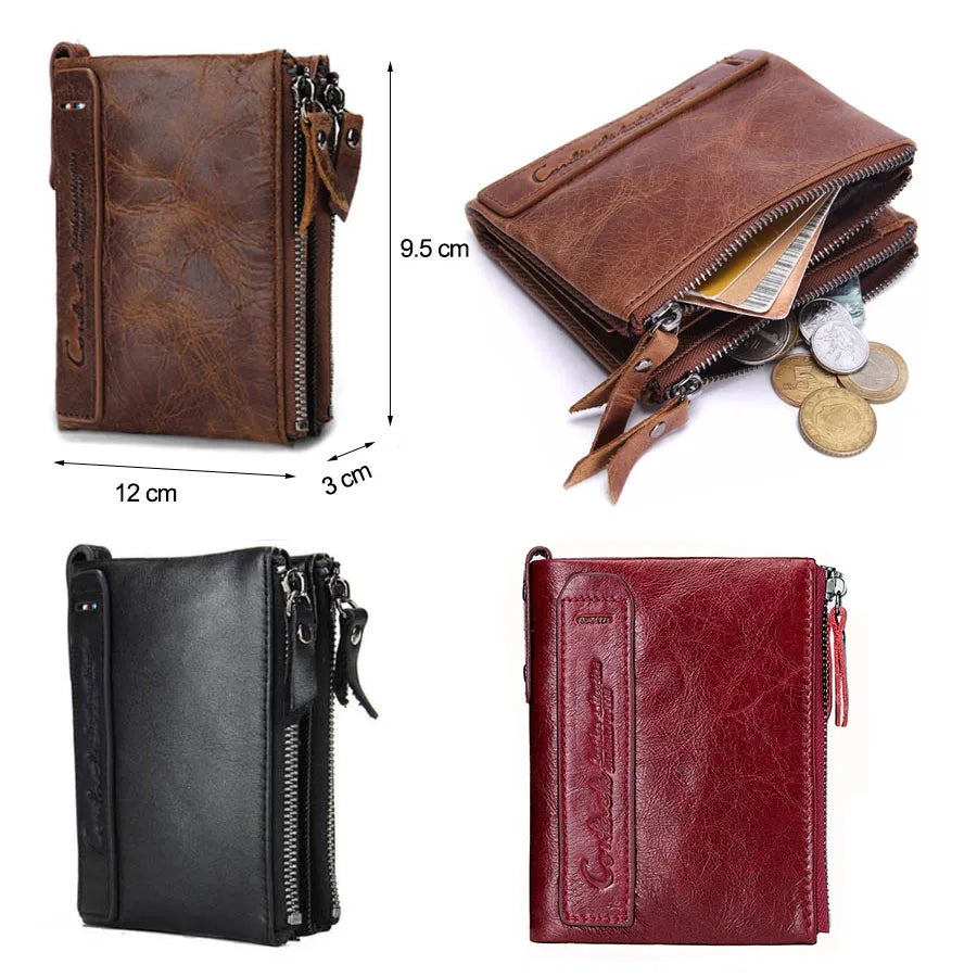 Men's leather wallet color options