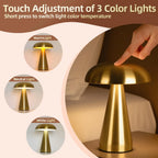 Compact dome table lamp with warm ambient light