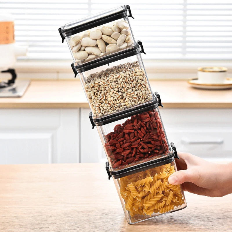 Stackable kitchen storage jars