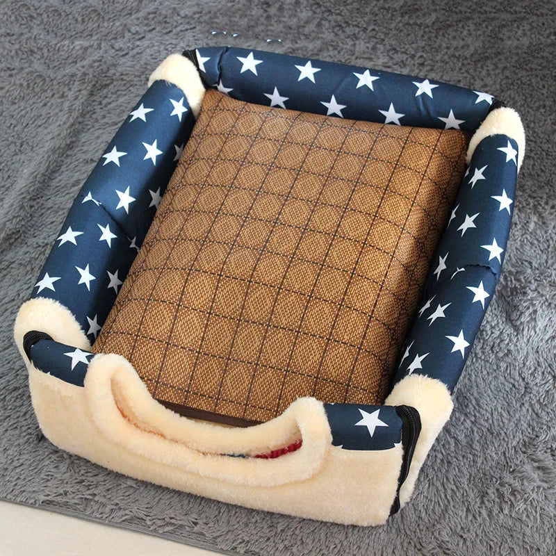 Foldable pet bed house and cushion components