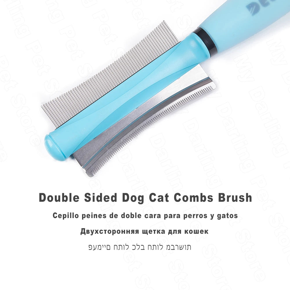 Pet grooming brush side profiles
