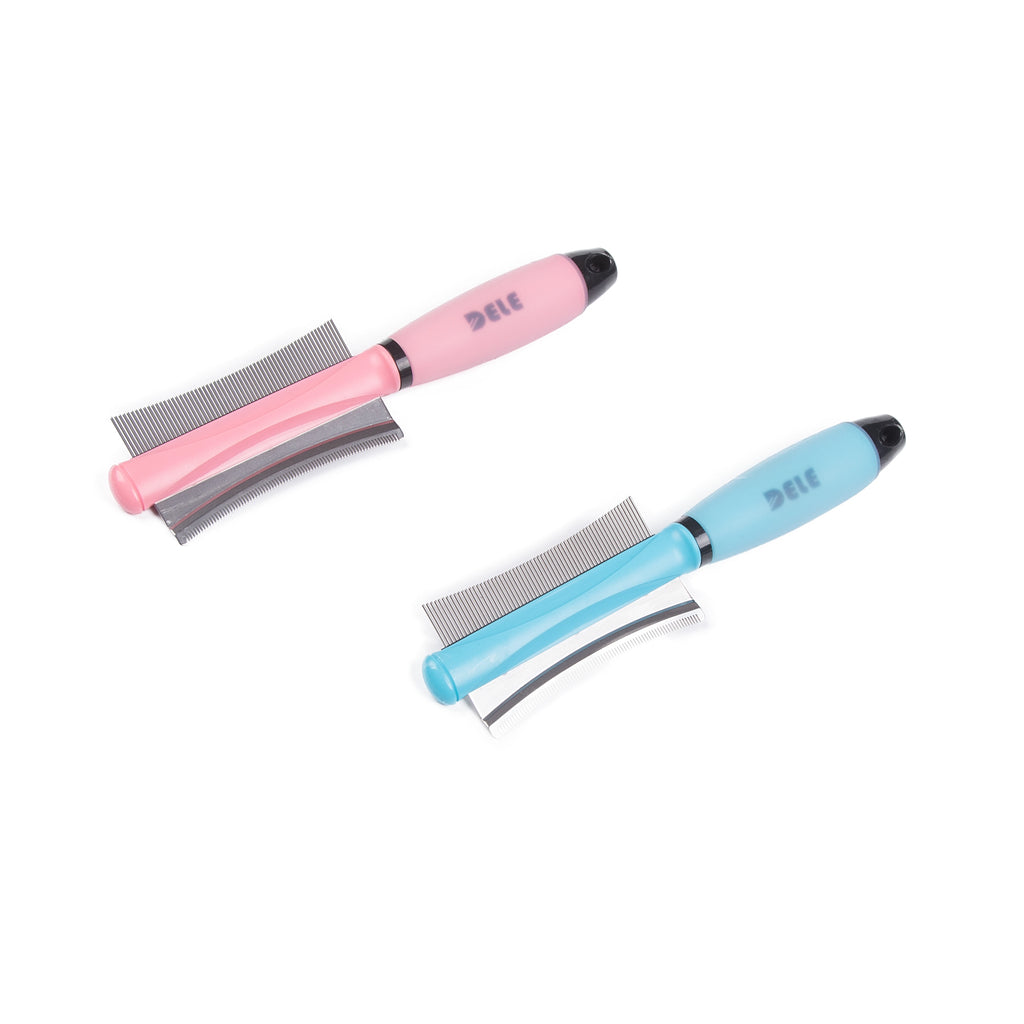 Grooming comb used on a pet coat