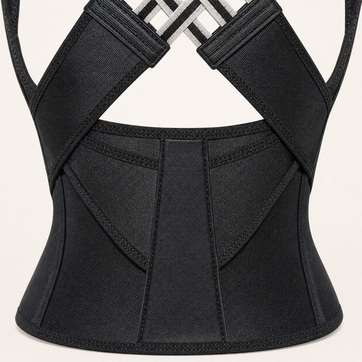 Close-up of the adjustable waist support panel