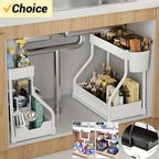 Two-tier pull-out under-sink organizer