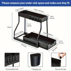 Under-sink organizer color and configuration options