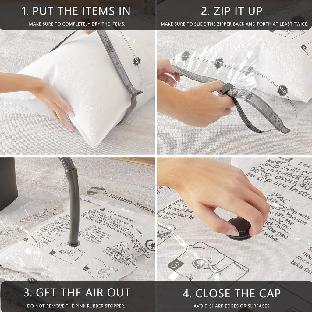 Vacuum bag size options for home storage