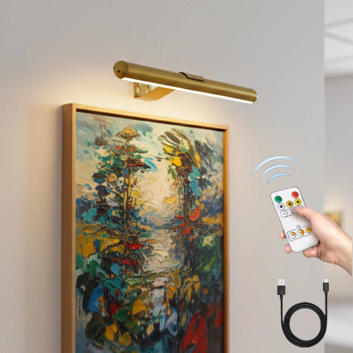Rechargeable battery-operated picture wall light